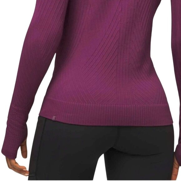 Lululemon NWT* Rest Less Long Sleeve Pullover Marvel Plum (discoloration) Size 2 - Picture 5 of 8
